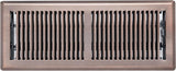 4"x12" Heavy Duty Steel Floor Register, Louvered Air Vent with Adjustable Damper | Bronze | Out. Dim.: 5-3/4"W X 13-1/2"H