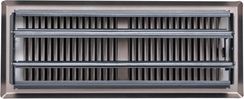 Fits 4x12 and 12x4 Duct Opening | Floor Register with Contemporary Louvered Design by Handua | Heavy Duty Walkable Design with Damper | Floor Vent Grille | Easy to Adjust Air Supply Lever | Bronze