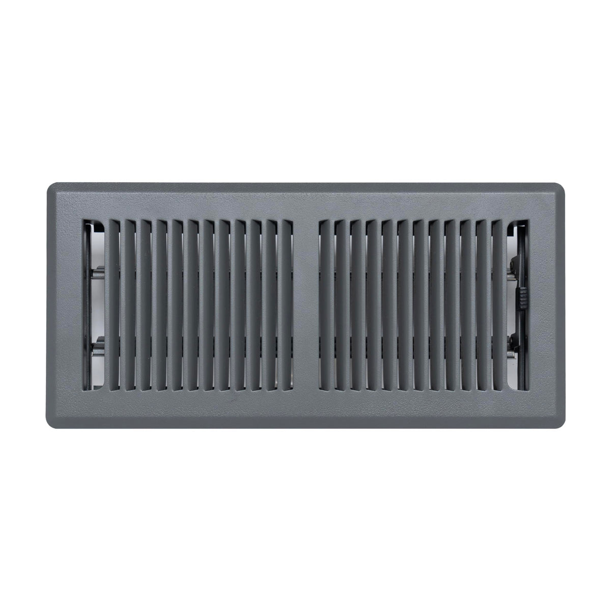 Fits 4x10 and 10x4 Duct Opening | Floor Register with Contemporary Louvered Design by Handua | Heavy Duty Walkable Design with Damper | Floor Vent Grille | Easy to Adjust Air Supply Lever | Dark Gray