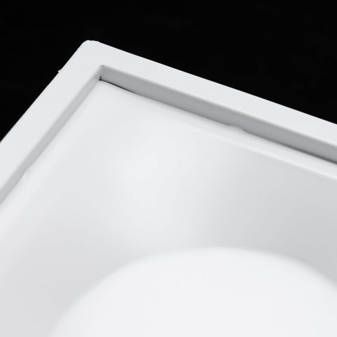 Fits 24x24 Steel T-Bar Drop Ceiling Grid | 2x2 Feet Lay in Steel Perforated Face Return Air Grille with Round 10" [Neck Size] by Handua | Drop Ceiling Vent | White | Outer Dimension: 23-3/4" x 23-3/4"