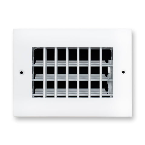 Fits 6x4 Duct Opening Aluminum Adjustable Air Supply Grille by Handua | Rust Proof | Register Vent Cover Grill for Sidewall and Ceiling | White | Outer Dimensions: 7.75" X 5.75"