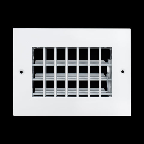 Fits 6x4 Duct Opening Aluminum Adjustable Air Supply Grille by Handua | Rust Proof | Register Vent Cover Grill for Sidewall and Ceiling | White | Outer Dimensions: 7.75" X 5.75"