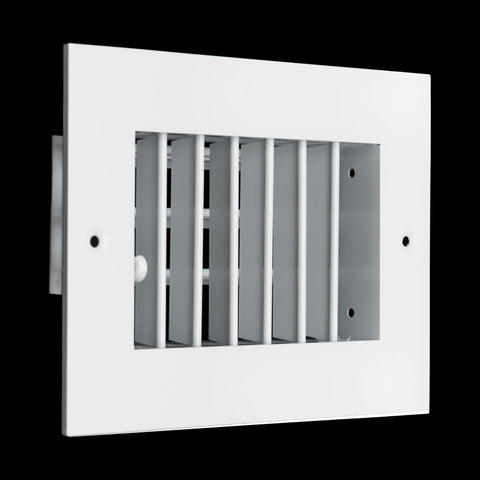 Fits 6x4 Duct Opening Aluminum Adjustable Air Supply Grille by Handua | Rust Proof | Register Vent Cover Grill for Sidewall and Ceiling | White | Outer Dimensions: 7.75" X 5.75"