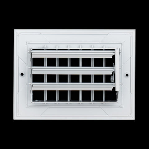 Fits 6x4 Duct Opening Aluminum Adjustable Air Supply Grille by Handua | Rust Proof | Register Vent Cover Grill for Sidewall and Ceiling | White | Outer Dimensions: 7.75" X 5.75"