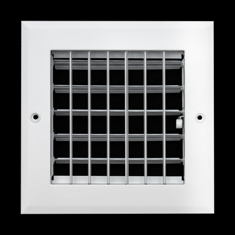 Fits 6x6 Duct Opening Aluminum Adjustable Air Supply Grille by Handua | Rust Proof | Register Vent Cover Grill for Sidewall and Ceiling | White | Outer Dimensions: 7.75" X 7.75"