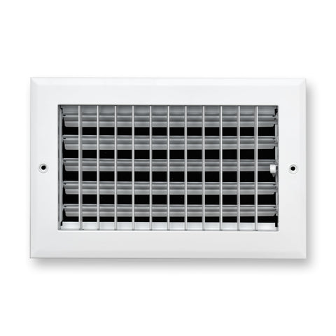 Fits 10x6 Duct Opening Aluminum Adjustable Air Supply Grille by Handua | Rust Proof | Register Vent Cover Grill for Sidewall and Ceiling | White | Outer Dimensions: 11.75" X 7.75"