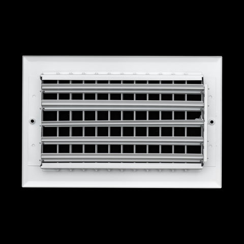 Fits 10x6 Duct Opening Aluminum Adjustable Air Supply Grille by Handua | Rust Proof | Register Vent Cover Grill for Sidewall and Ceiling | White | Outer Dimensions: 11.75" X 7.75"