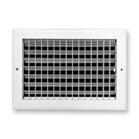 Fits 12x8 Duct Opening Aluminum Adjustable Air Supply Grille by Handua | Rust Proof | Register Vent Cover Grill for Sidewall and Ceiling | White | Outer Dimensions: 13.75" X 9.75"