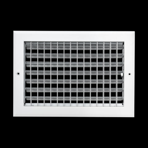 Fits 12x8 Duct Opening Aluminum Adjustable Air Supply Grille by Handua | Rust Proof | Register Vent Cover Grill for Sidewall and Ceiling | White | Outer Dimensions: 13.75" X 9.75"