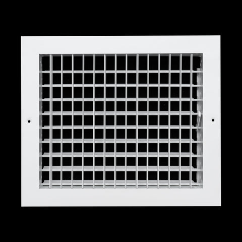 Fits 12x10 Duct Opening Aluminum Adjustable Air Supply Grille by Handua | Rust Proof | Register Vent Cover Grill for Sidewall and Ceiling | White | Outer Dimensions: 13.75" X 11.75"