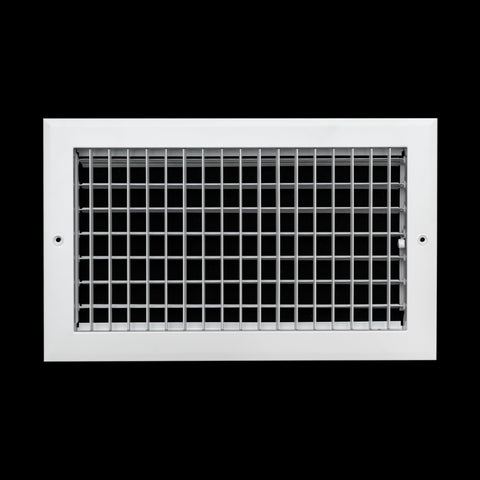 Fits 14x8 Duct Opening Aluminum Adjustable Air Supply Grille by Handua | Rust Proof | Register Vent Cover Grill for Sidewall and Ceiling | White | Outer Dimensions: 15.75" X 9.75"