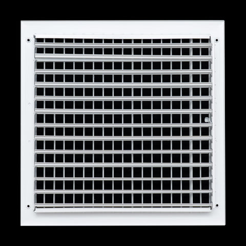 Fits 14x14 Duct Opening Aluminum Adjustable Air Supply Grille by Handua | Rust Proof | Register Vent Cover Grill for Sidewall and Ceiling | White | Outer Dimensions: 15.75" X 15.75"