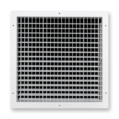 Fits 18x18 Duct Opening Aluminum Adjustable Air Supply Grille by Handua | Rust Proof | Register Vent Cover Grill for Sidewall and Ceiling | White | Outer Dimensions: 19.75" X 19.75"