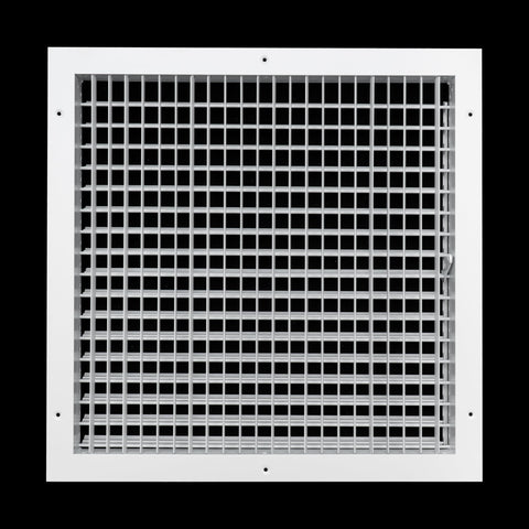 Fits 18x18 Duct Opening Aluminum Adjustable Air Supply Grille by Handua | Rust Proof | Register Vent Cover Grill for Sidewall and Ceiling | White | Outer Dimensions: 19.75" X 19.75"