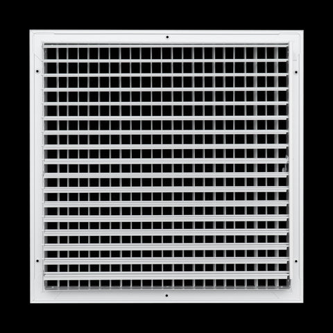 Fits 18x18 Duct Opening Aluminum Adjustable Air Supply Grille by Handua | Rust Proof | Register Vent Cover Grill for Sidewall and Ceiling | White | Outer Dimensions: 19.75" X 19.75"