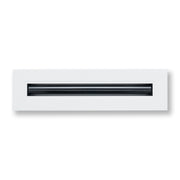 12 x 2-inch White Aluminum linear slot diffuser, front view