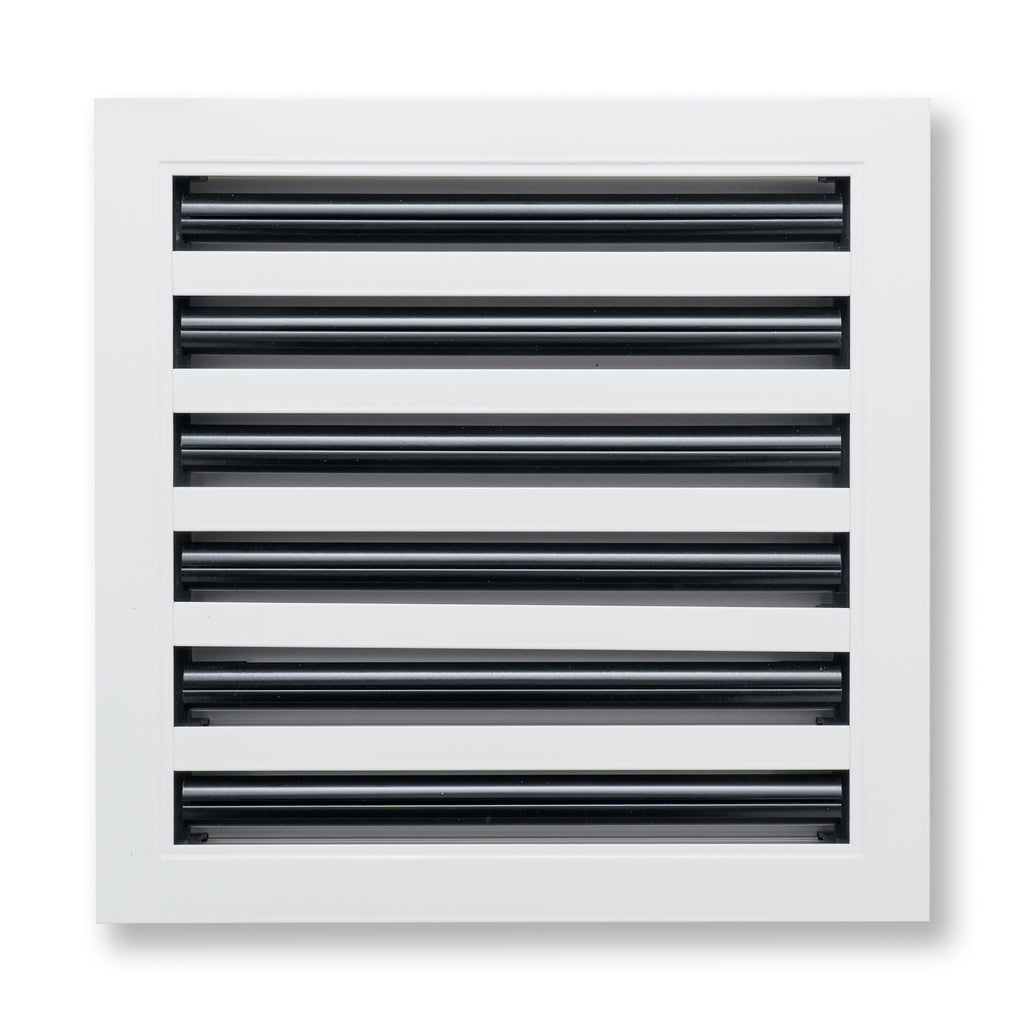 12"x 12" Aluminum Linear Slot Diffuser, Modern AC Vent Cover for Sidewall, Ceiling, Floor | Out. Dim.: 13-5/8"X 13-5/6"