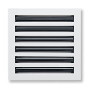 12 x 12-inch White Aluminum linear slot diffuser, front view