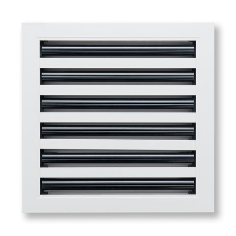 12"x 12" Aluminum Linear Slot Diffuser, Modern AC Vent Cover for Sidewall, Ceiling, Floor | Out. Dim.: 13-5/8"X 13-5/6"
