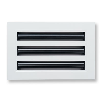 10x6 White Aluminum Linear 3-Slot Diffuser, Slim Modern AC Vent Cover for Wall, Ceiling & Floor