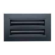 8 x 4-inch Black Aluminum linear slot diffuser, front view