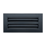 10 x 4-inch Black Aluminum linear slot diffuser, front view