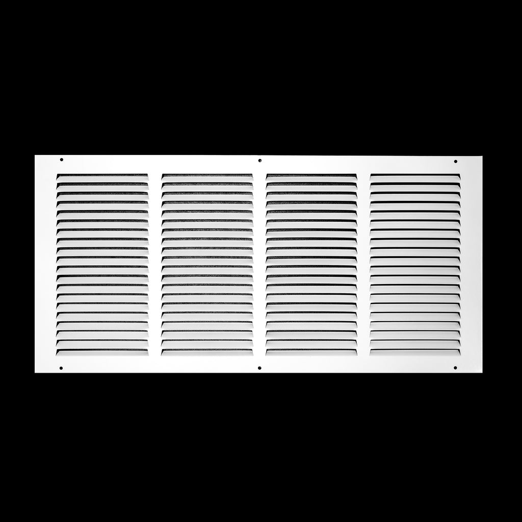 Steel Return Air Grille – HVAC Cold Air Intake Vent Cover, White | Out. Dim.: 23-3/4"W X 11-3/4"H