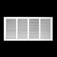 22" X 10" Duct Opening | Steel Return Air Grille for Sidewall and Ceiling | Outer Dimensions: 23.75"W X 11.75"H