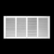 22 x 10-inch White Steel flat stamped return grille, front view