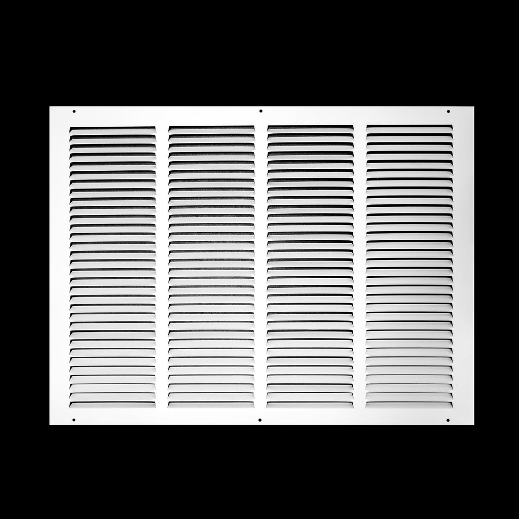 Steel Return Air Grille – HVAC Cold Air Intake Vent Cover, White | Out. Dim.: 23-3/4"W X 17-3/4"H