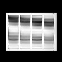 22" X 16" Duct Opening | Steel Return Air Grille for Sidewall and Ceiling | Outer Dimensions: 23.75"W X 17.75"H