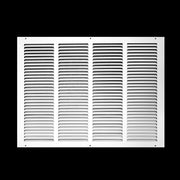 22 x 16-inch White Steel flat stamped return grille, front view