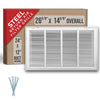 Handua HVAC Steel Return Air Filter Grille [Removable Face Door] for 1-inch Filters Vent Cover Grill for 1-inch Filter, White