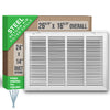 Handua Steel Return Air Filter Grille [Fixed Hinged] for 1-inch Filters Vent Cover Grill for Sidewall and Ceiling, White