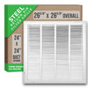 Handua Steel Return Air Filter Grille [Fixed Hinged] for 1-inch Filters Vent Cover Grill for Sidewall and Ceiling, White