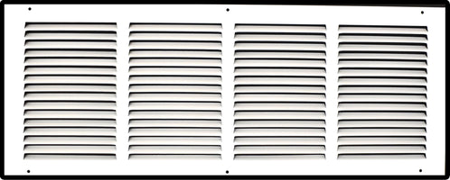 24" X 10" Duct Opening | Steel Return Air Grille for Sidewall and Ceiling | Outer Dimensions: 25.75"W X 11.75"H