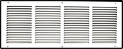 24 x 10-inch White Steel flat stamped return grille, front view