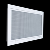 Fits 24x12 Duct Opening | Aluminum Eggcrate Return Air Filter Grille | Low Noise-High Air Flow, Rust Free Vent Cover for Sidewall&Ceiling | Rem. Door | White | Out. Dim: 26 1/4"W X 14 1/4"H