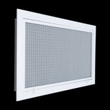 24"x12" Aluminum Eggcrate Return Air Filter Grille for Sidewall and Ceiling | White | Out. Dim.: 26-1/4"W X 14-1/4"H