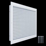 24x12 White Aluminum Eggcrate Return Air Grille, Low-Noise High-Airflow Rust-Proof Vent Cover
