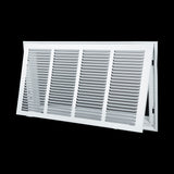 24"x12" White Steel Return Air Filter Grille, Removable Door, for 1-Inch Filters