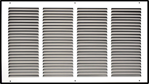 24" X 12" Duct Opening | Steel Return Air Grille for Sidewall and Ceiling | Outer Dimensions: 25.75"W X 13.75"H