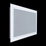 24"x14" Aluminum Eggcrate Return Air Filter Grille for Sidewall and Ceiling | White | Out. Dim.: 26-1/4"W X 16-1/4"H