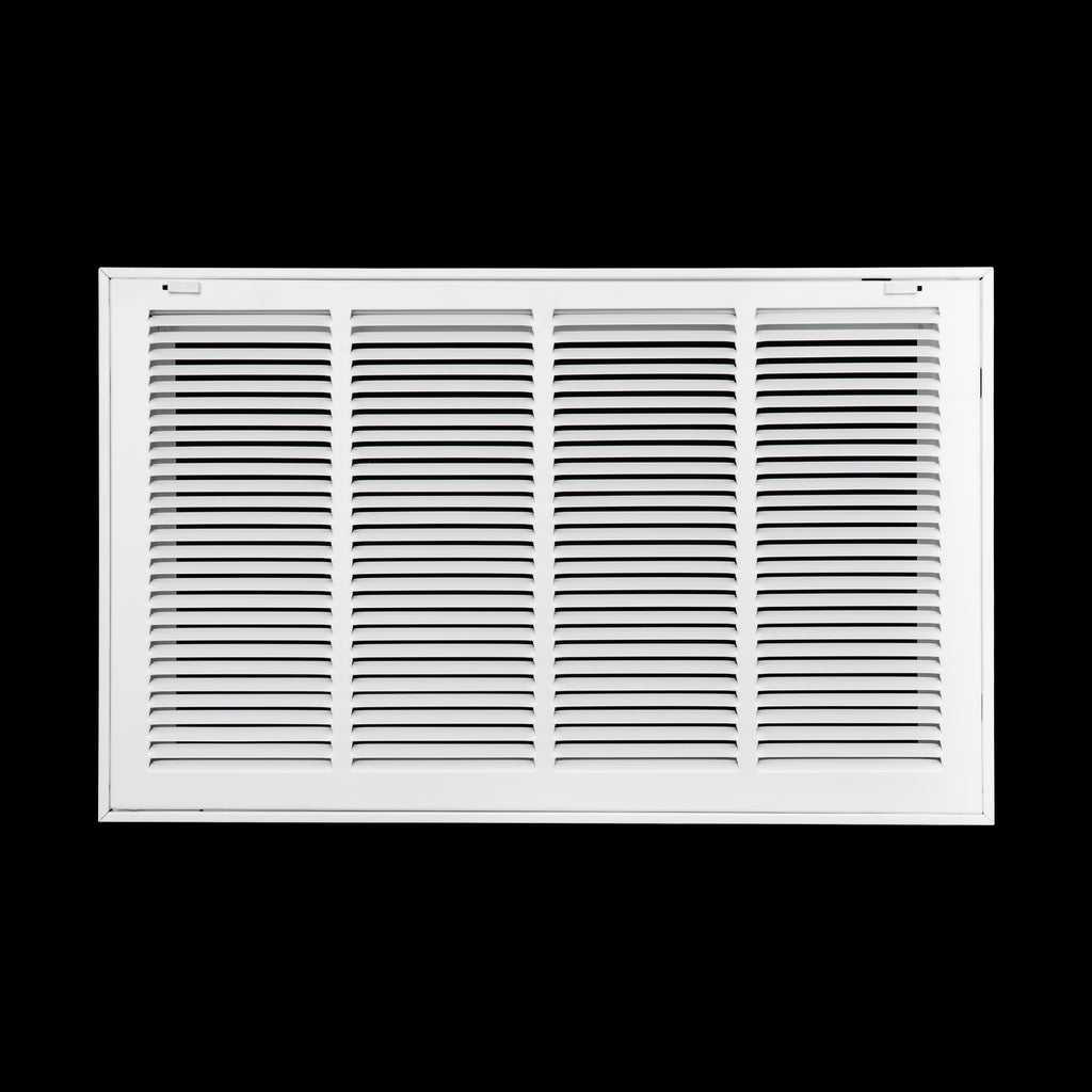 24"x14" Steel Return Air Filter Grille | Removable Door for 1" Filters | White HVAC Vent Cover | Out. Dim.: 26-5/8"W X 16-5/8"H