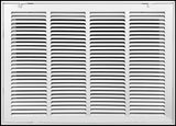 24" X 14" Duct Opening | Steel Return Air Filter Grille [Fixed Hinged] for Sidewall and Ceiling | Outer Dimensions: 26 5/8"W X 16 5/8"H