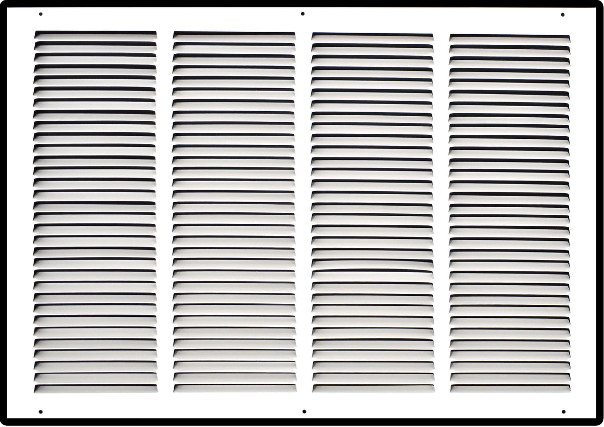 24" X 16" Duct Opening | Steel Return Air Grille for Sidewall and Ceiling | Outer Dimensions: 25.75"W X 17.75"H