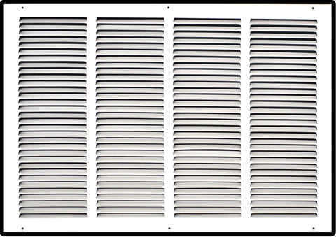 24" X 16" Duct Opening | Steel Return Air Grille for Sidewall and Ceiling | Outer Dimensions: 25.75"W X 17.75"H