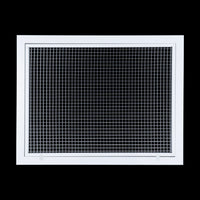 24"W x 18"H [Duct Opening] Aluminum Return Air Filter Grille | Rust Proof Eggcrate Vent Cover Grill for Sidewall and Ceiling, White | Outer Dimensions: 26 1/4"W X 20 1/4"H