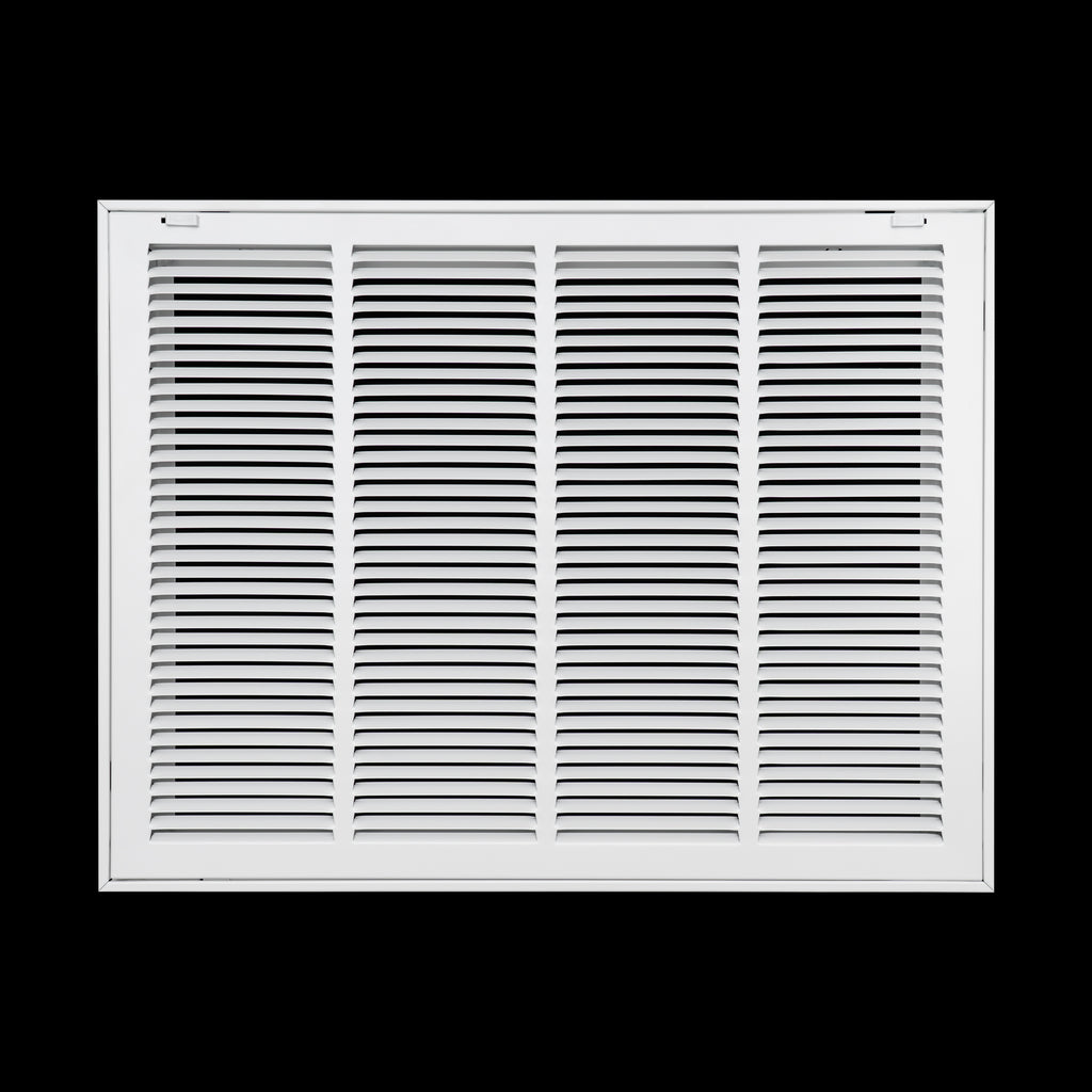 24"x18" Steel Return Air Filter Grille | Removable Door for 1" Filters | White HVAC Vent Cover | Out. Dim.: 26-5/8"W X 20-5/8"H