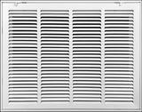24"x18" Steel Return Air Filter Grille | Removable Door for 1" Filters | White HVAC Vent Cover | Out. Dim.: 26-5/8"W X 20-5/8"H